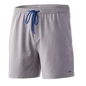 Huk Gray Water-Repellent Quick Dry Athletic Shorts with Drawstring Mens XXL NWT